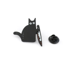 Load image into Gallery viewer, Cute little kitty with a big shiny blade Pin Badge
