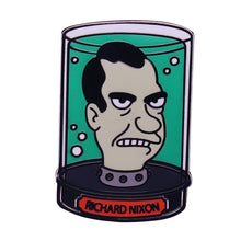 Load image into Gallery viewer, Futurama Nixon Pin Badge
