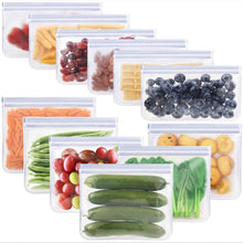 Load image into Gallery viewer, Eco Friendly Silicone Zip-Lock Food Storage Bags
