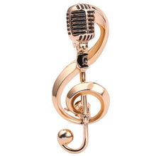 Load image into Gallery viewer, Treble Clef Mic Pin Badge
