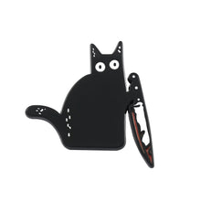 Load image into Gallery viewer, Cute little kitty with a big shiny blade Pin Badge
