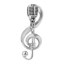 Load image into Gallery viewer, Treble Clef Mic Pin Badge
