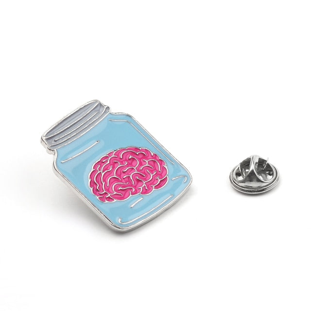 Brain in a Jar Pin Badge